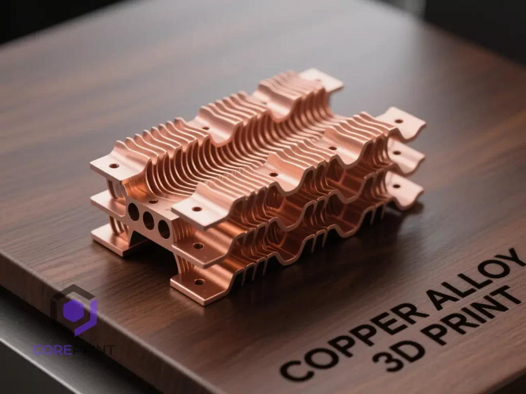 3D printing of copper alloy radiators